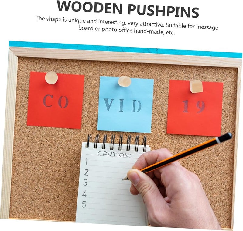 Wooden Map Push Pins Creative Elegant Bulletin Board Tacks for Office Cork Board - Image 4
